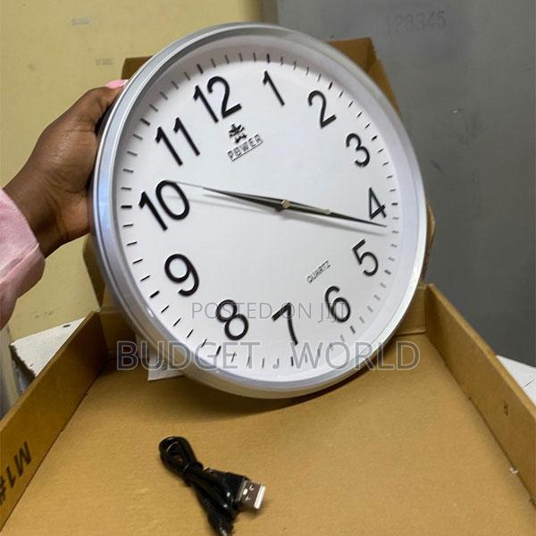 Clear Face Wall Clock – Easy to Read From Distance - main view