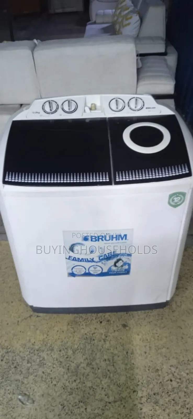 Bruhm 10kg Twin Tub Washing Machine