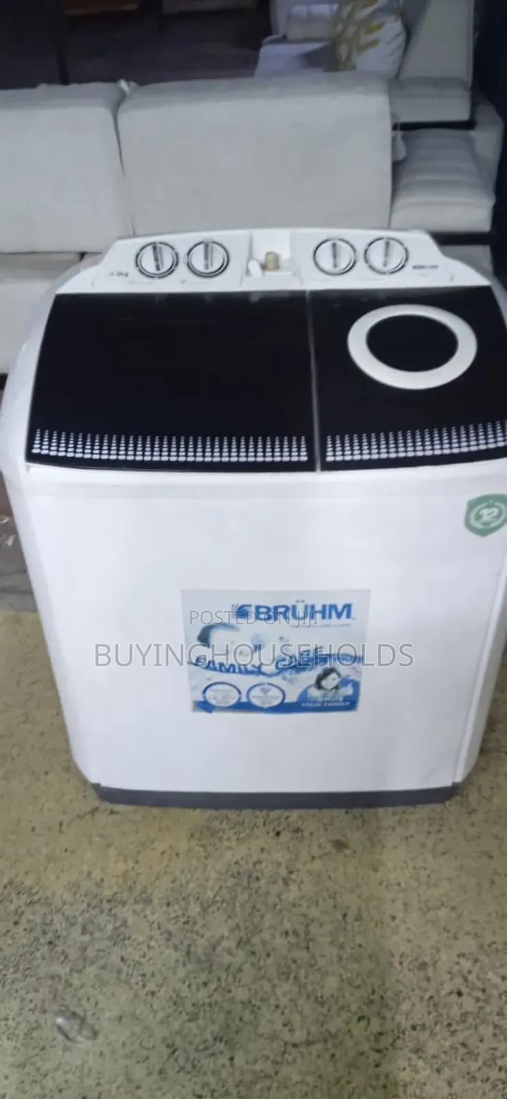 Bruhm 10kg Twin Tub Washing Machine