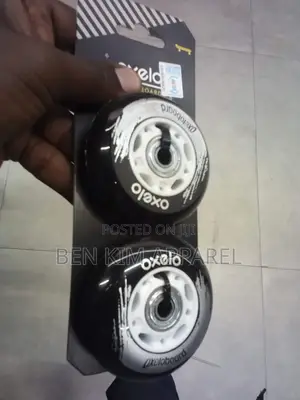 2 Pack 76mm Wave Board Wheels 88a Hardness Abec 5 Bearings