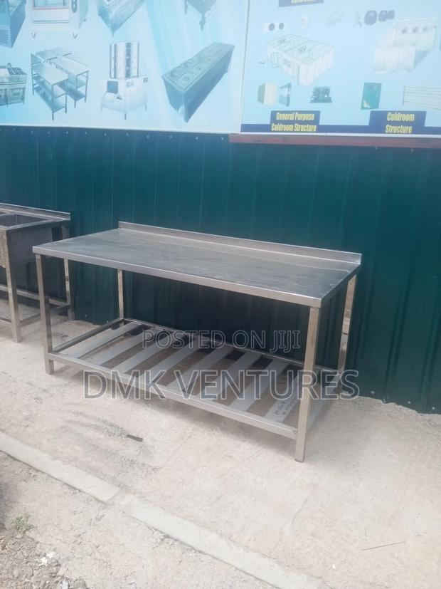 Broad Based Stainless Steel Working Table Top Available in Nairobi