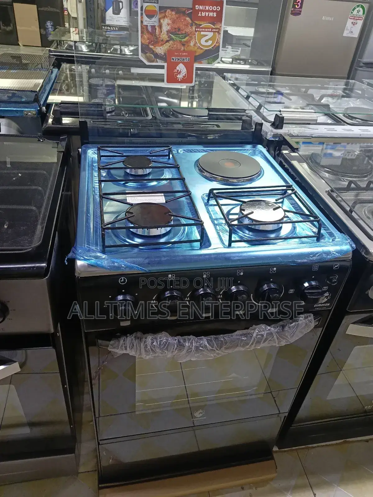 Euroken 50cm by 55cm 3g+Ie Cooker With Electric Oven