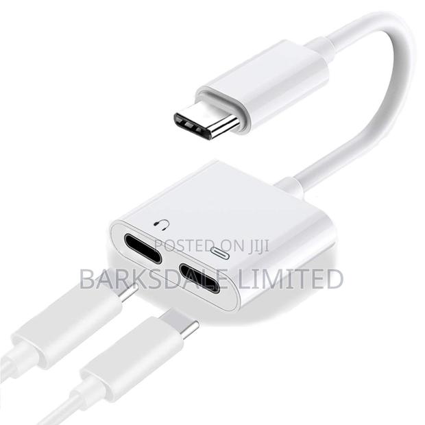 2in1 Usb Type-C Usb-C Headphone Audio Dac Splitter Adapter Pd Charging