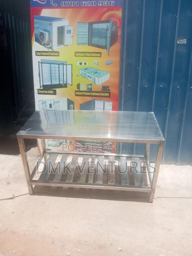 Commercial Heavy Gauge Strong Stainless Steel Working Table Top - main view