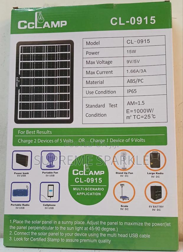 Cclamp Cl-0915 Solar Charging Panel 15w - thumbnail 2