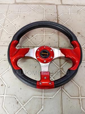 Universal Momo Black Red Steering Wheel – Sport Racing Wheel - main view
