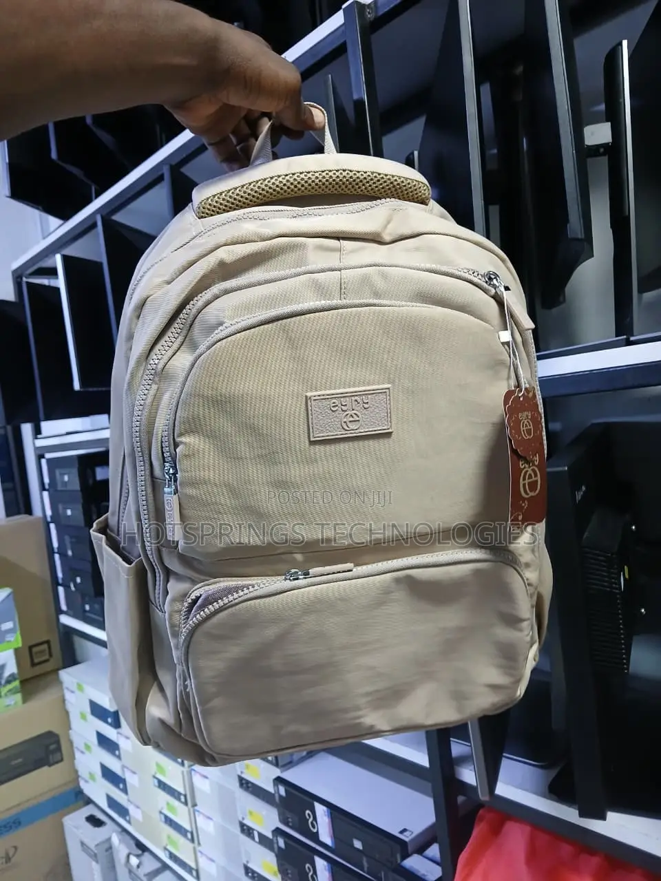 Laptop Bag | Laptop Backpack - Eyry Sac Beige Color