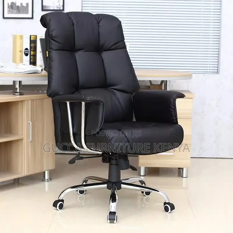 Executive Leather Reclining Office Desk Chair