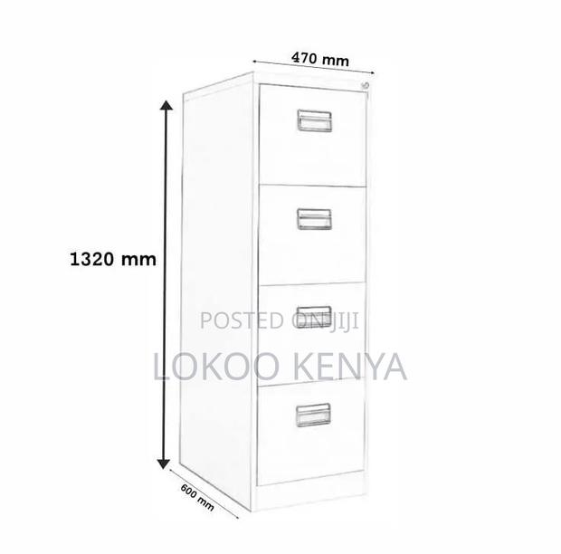 Office Cabinet; 4 Drawer Lockable Steel Imported Office File Cabinet - thumbnail 2