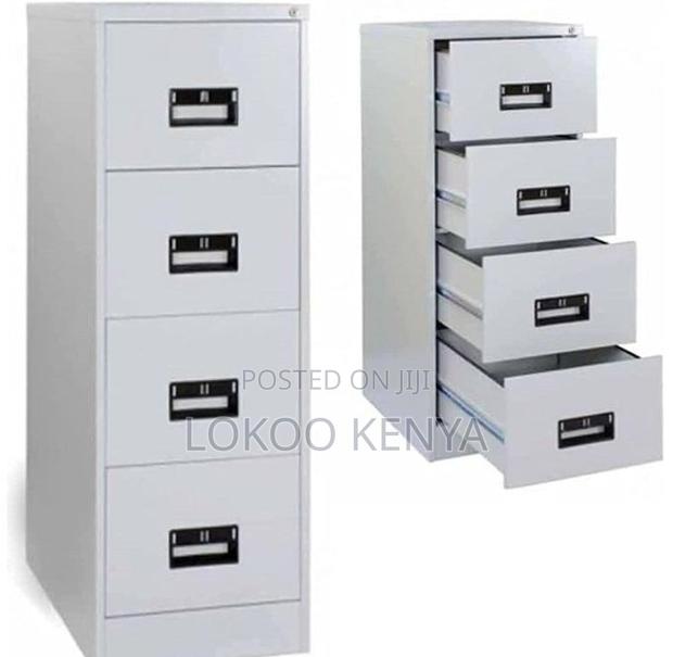 Office Cabinet; 4 Drawer Lockable Steel Imported Office File Cabinet - thumbnail 4