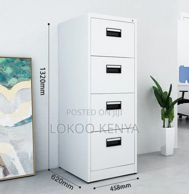 Office Cabinet; 4 Drawer Lockable Steel Imported Office File Cabinet - thumbnail 8
