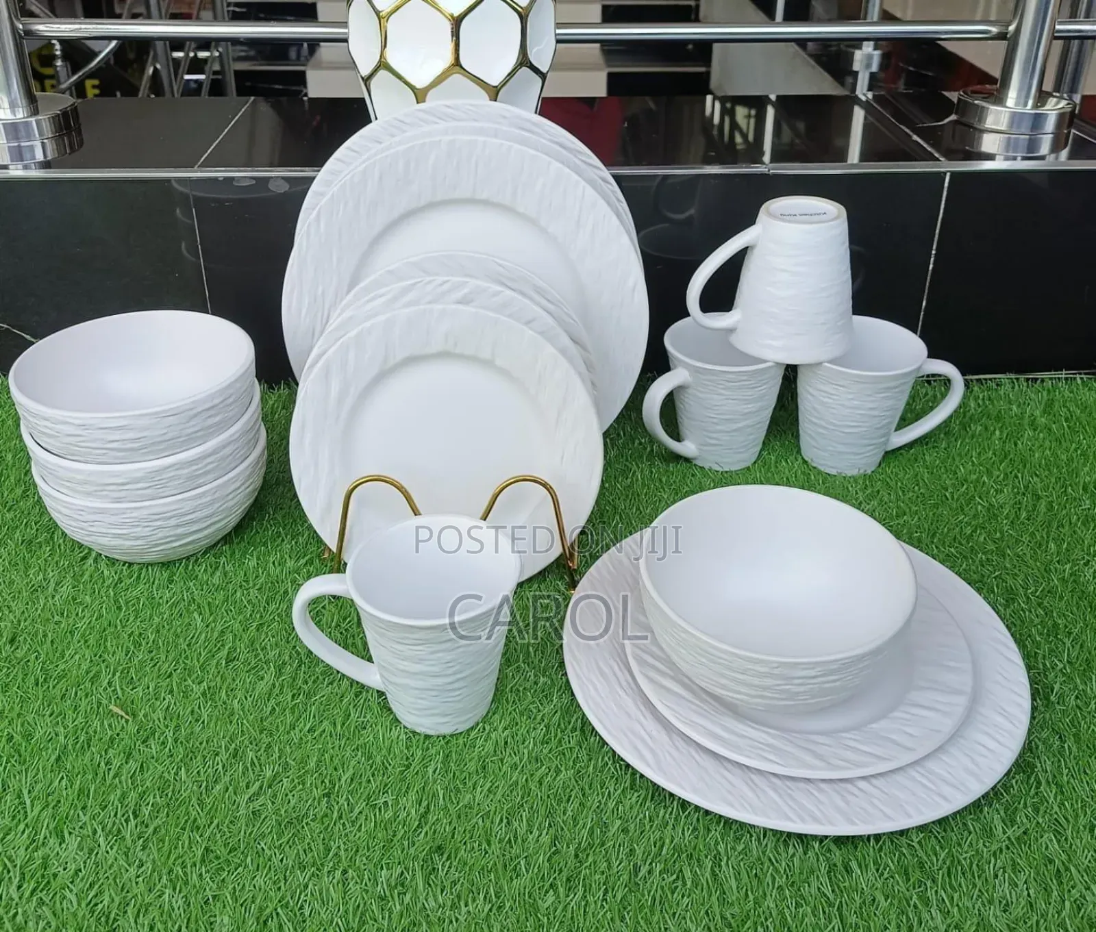 24pcs White Plain Dinner Set Available