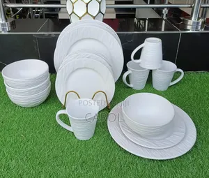 24pcs White Plain Dinner Set Available