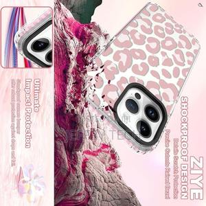 Ziye Clear Case for iPhone 16 Pro Pink Leopard Design Soft Tpu - thumbnail 2