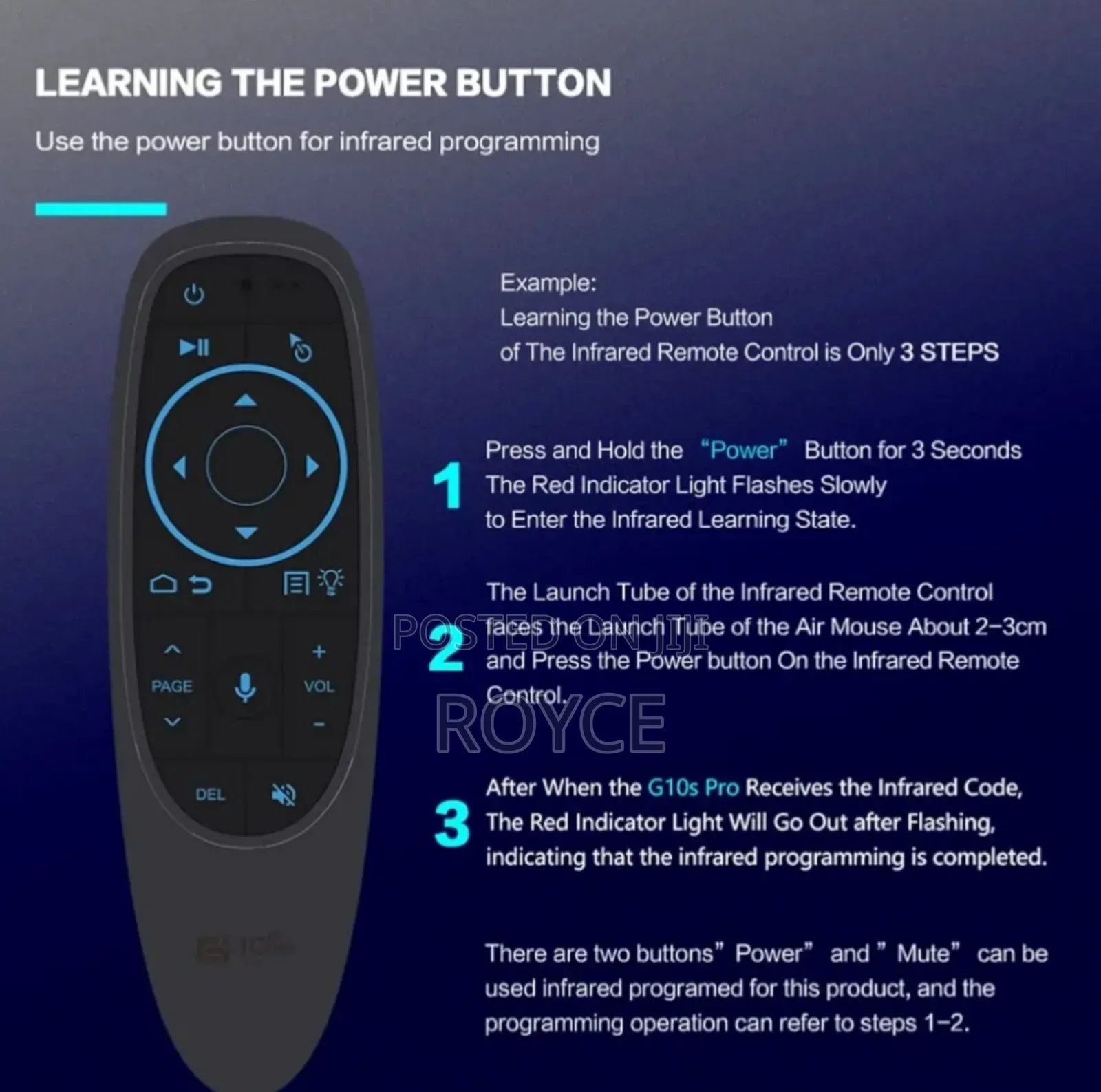 Backlit Voice Air Remote Mouse