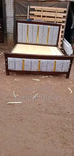 Mocket Bed Chocolate Frame With Gold Details