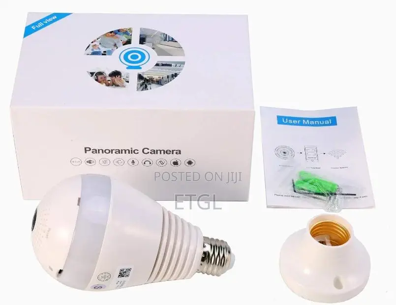 V380 2.0mp Smart Wireless Wifi Bulb Camera Panoramic Wifi Camera