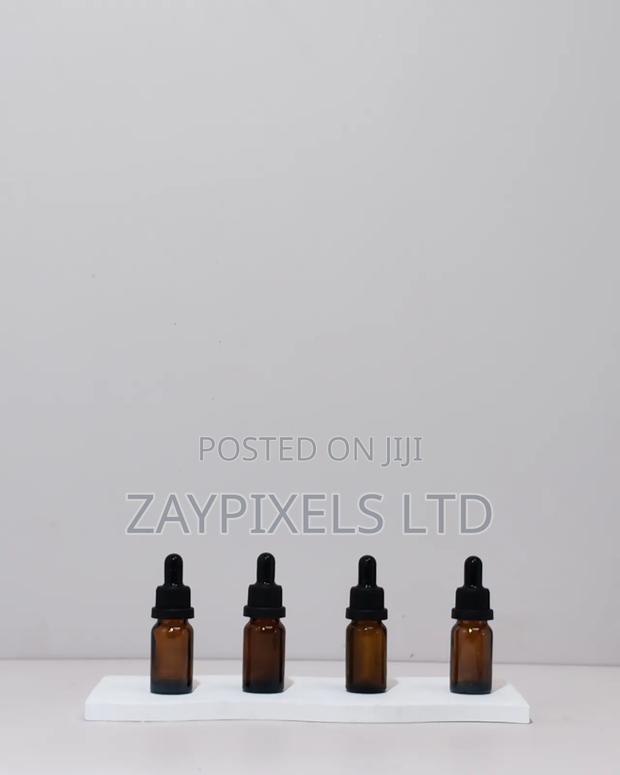 10ml Glass Bottle With Black Tamper Proof Dropper - main view