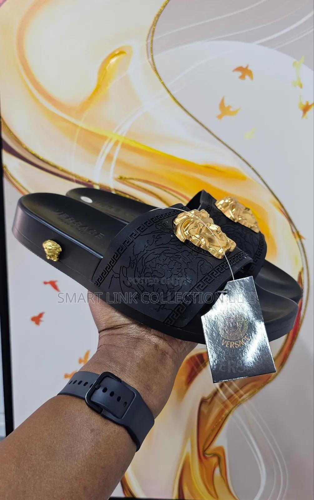 Versace Gold Medusa Slides