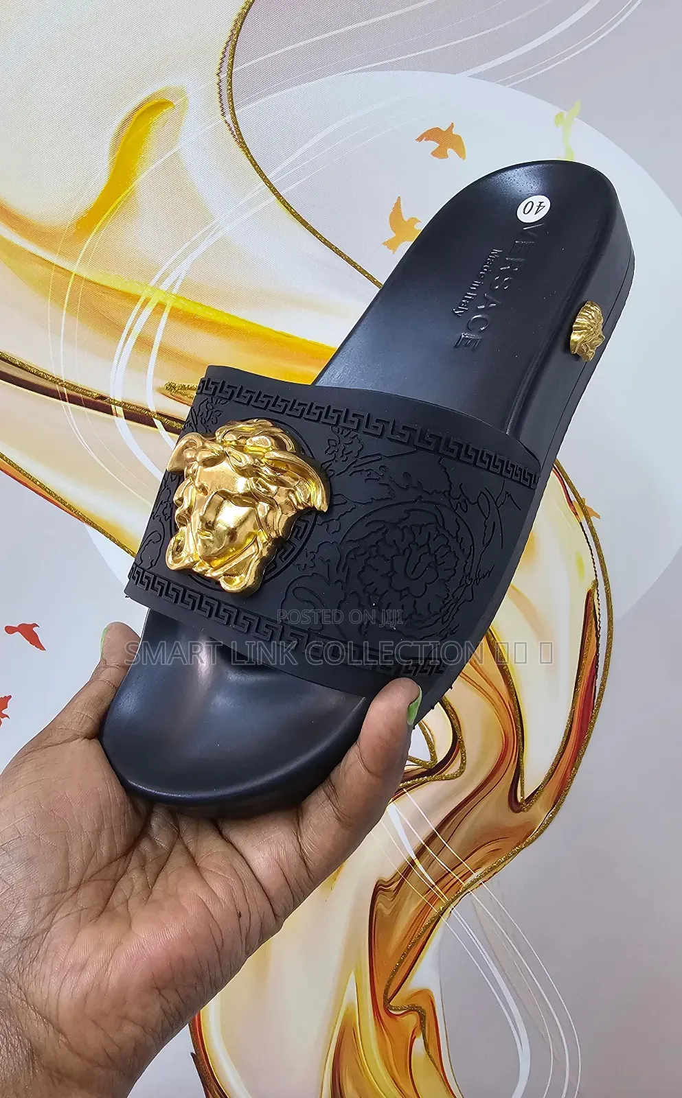 Versace Gold Medusa Slides
