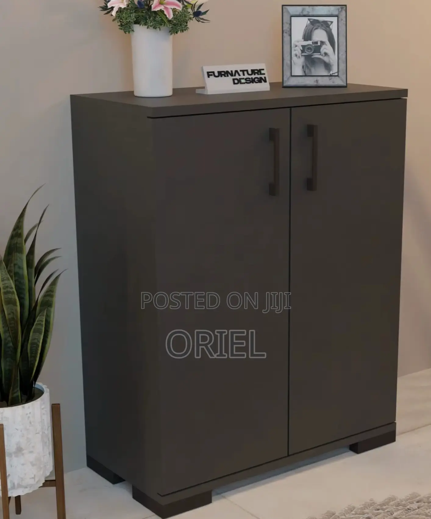 Office Cabinet; Minimalist Two-Door Wooden Storage Cabinet