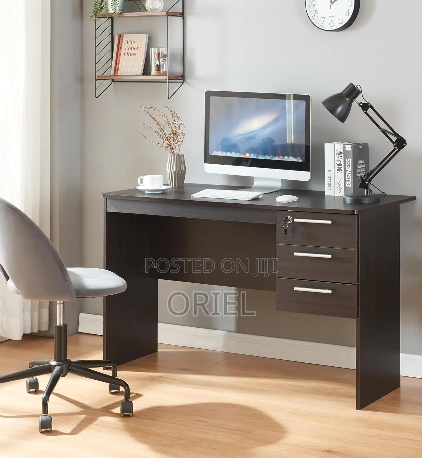 Office Cabinet; Minimalist Two-Door Wooden Storage Cabinet