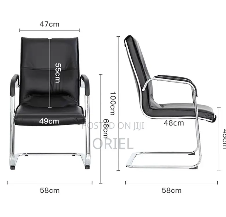 Office Chair; Soft-Cushioned Executive Leather Work Chair