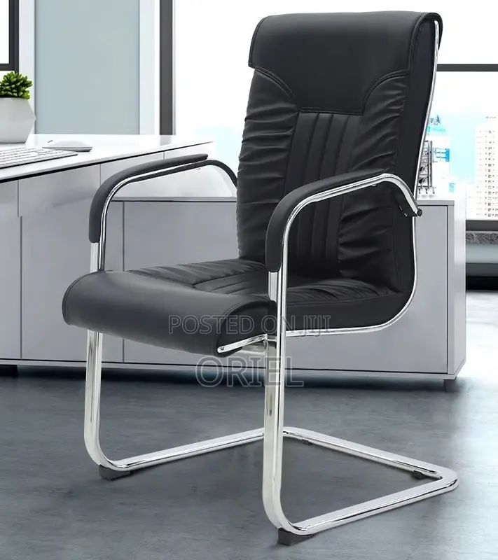 Office Chair; Soft-Cushioned Executive Leather Work Chair