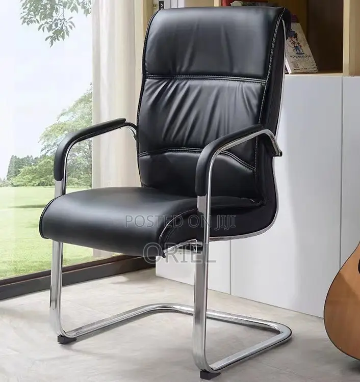 Office Chair; Soft-Cushioned Executive Leather Work Chair