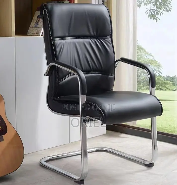 Office Chair; Soft-Cushioned Executive Leather Work Chair