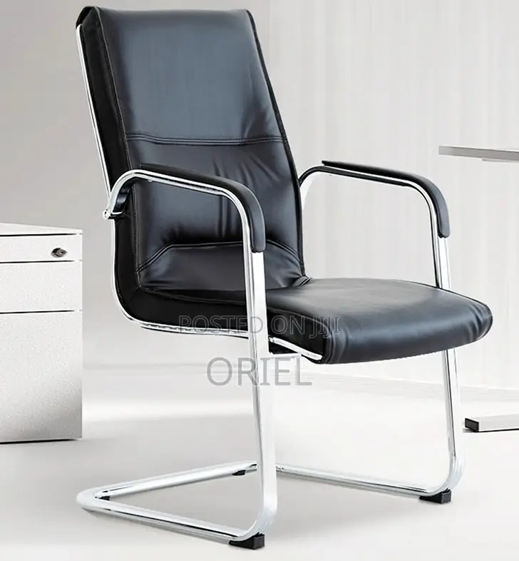 Office Chair; Soft-Cushioned Executive Leather Work Chair