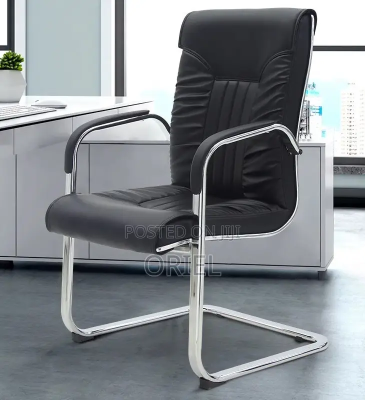 Office Chair; Soft-Cushioned Executive Leather Work Chair