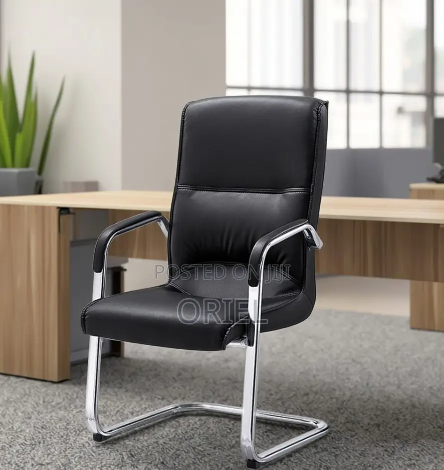Office Chair; Soft-Cushioned Executive Leather Work Chair