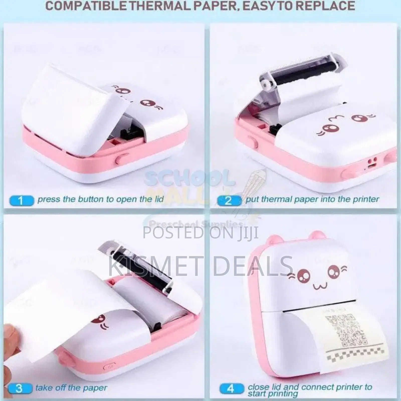 Portable Handheld Rechargable Bluetooth Mini Printer