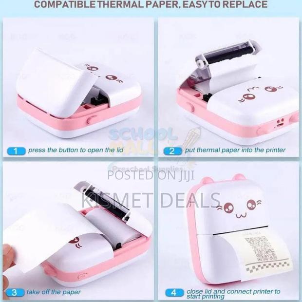 Portable Handheld Rechargable Bluetooth Mini Printer - thumbnail 4