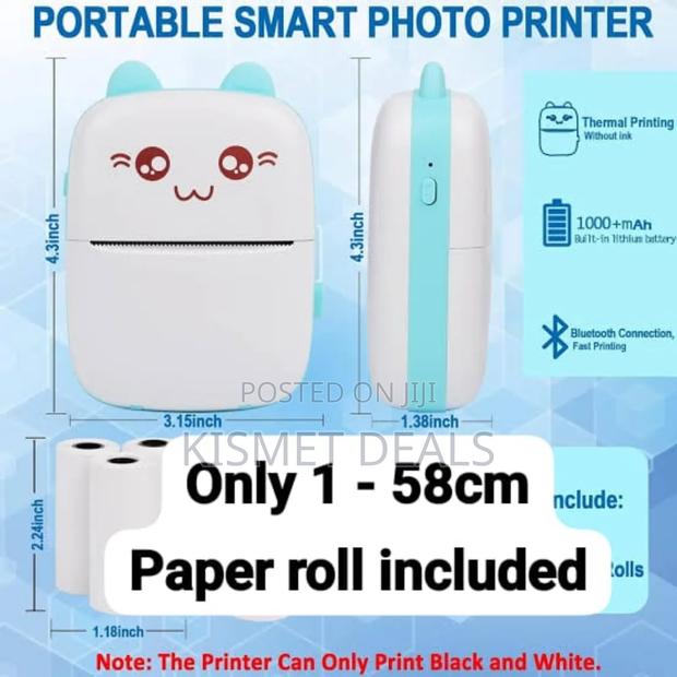 Portable Handheld Rechargable Bluetooth Mini Printer - thumbnail 6