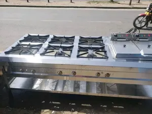 Commercial 6buner Combined Cooker Unit.Stainlessunit Cooker