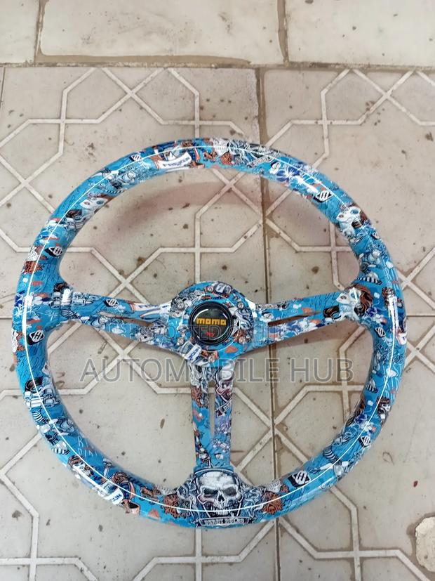Blue Rebel Deep Dish Steering Wheel – Sporty Durable - thumbnail 2