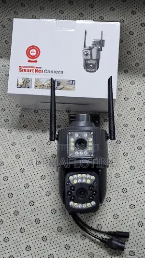 V380 Indoor Dual-Lens Camera Outdoor Security Device With Lan Cable