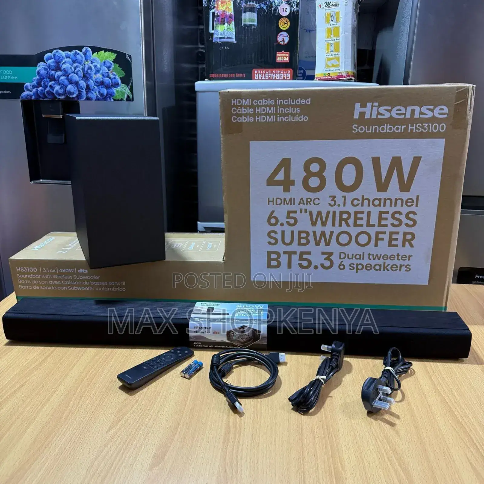 Hisense Soundbar Hs 3100, 480watts 3.1ch