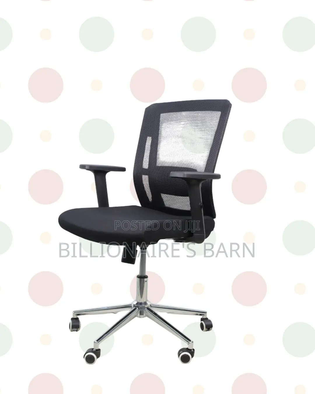 Barn Origin Mid-Back Chair Chrome Base — Office-Ready Style