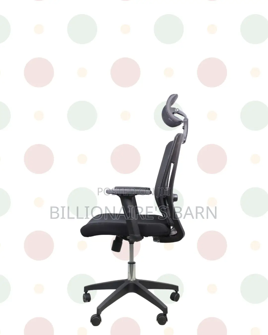 Adjustable Headrest Work Chair•Professional Look, Nylon Base Stability