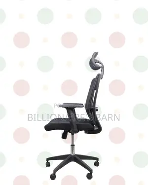 Adjustable Headrest Work Chair•Professional Look, Nylon Base Stability