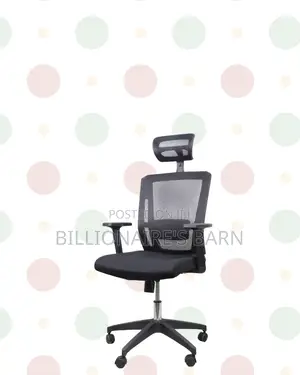 Adjustable Headrest Work Chair•Professional Look, Nylon Base Stability