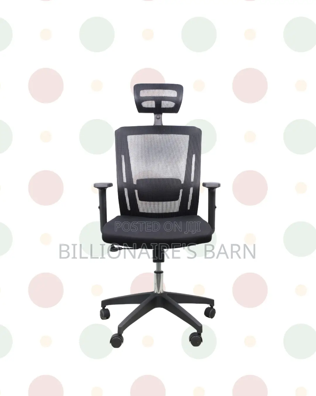 Adjustable Headrest Work Chair•Professional Look, Nylon Base Stability