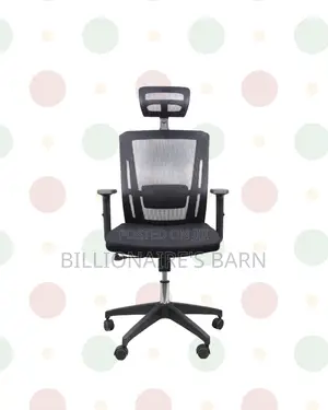 Adjustable Headrest Work Chair•Professional Look, Nylon Base Stability