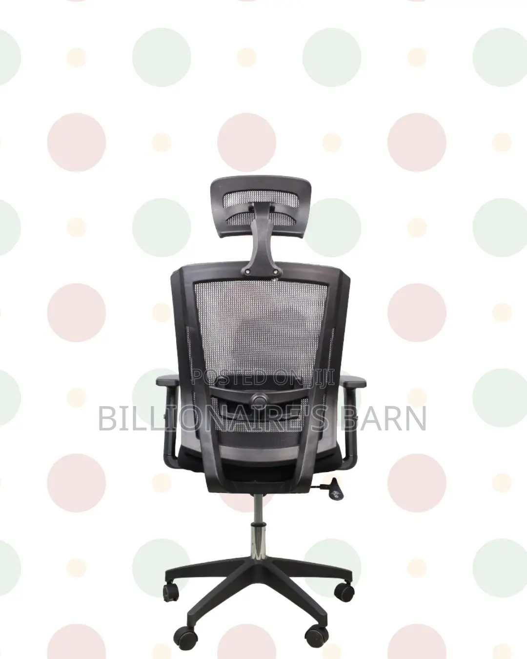 Adjustable Headrest Work Chair•Professional Look, Nylon Base Stability