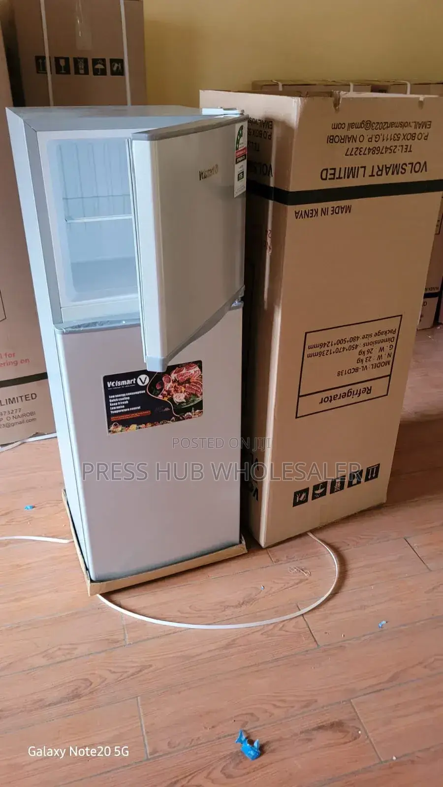 Volsmart Vl-Bcd138 138-Liter Double-Door Refrigerator.