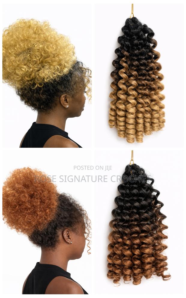 Wand Curl Crochet Nairobi - Brown and Blonde Ombre