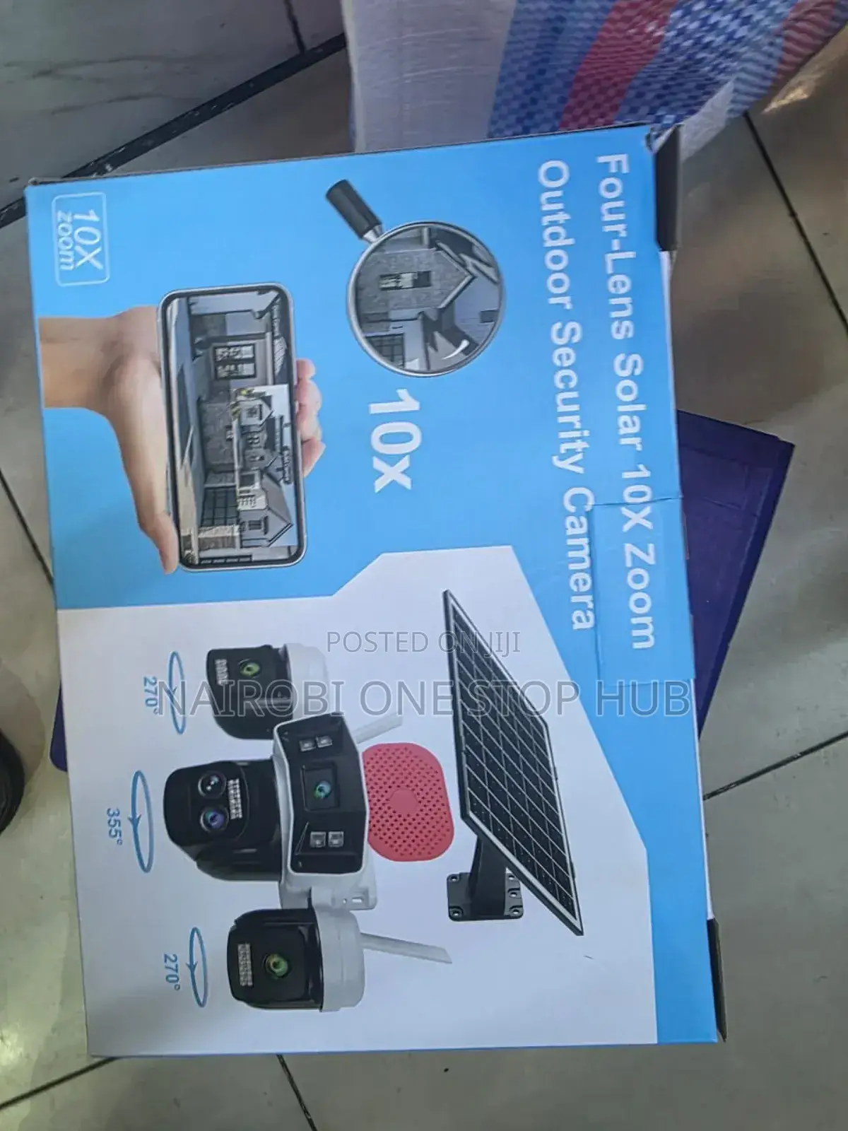 10x Solar Security Camera – 4 Lenses